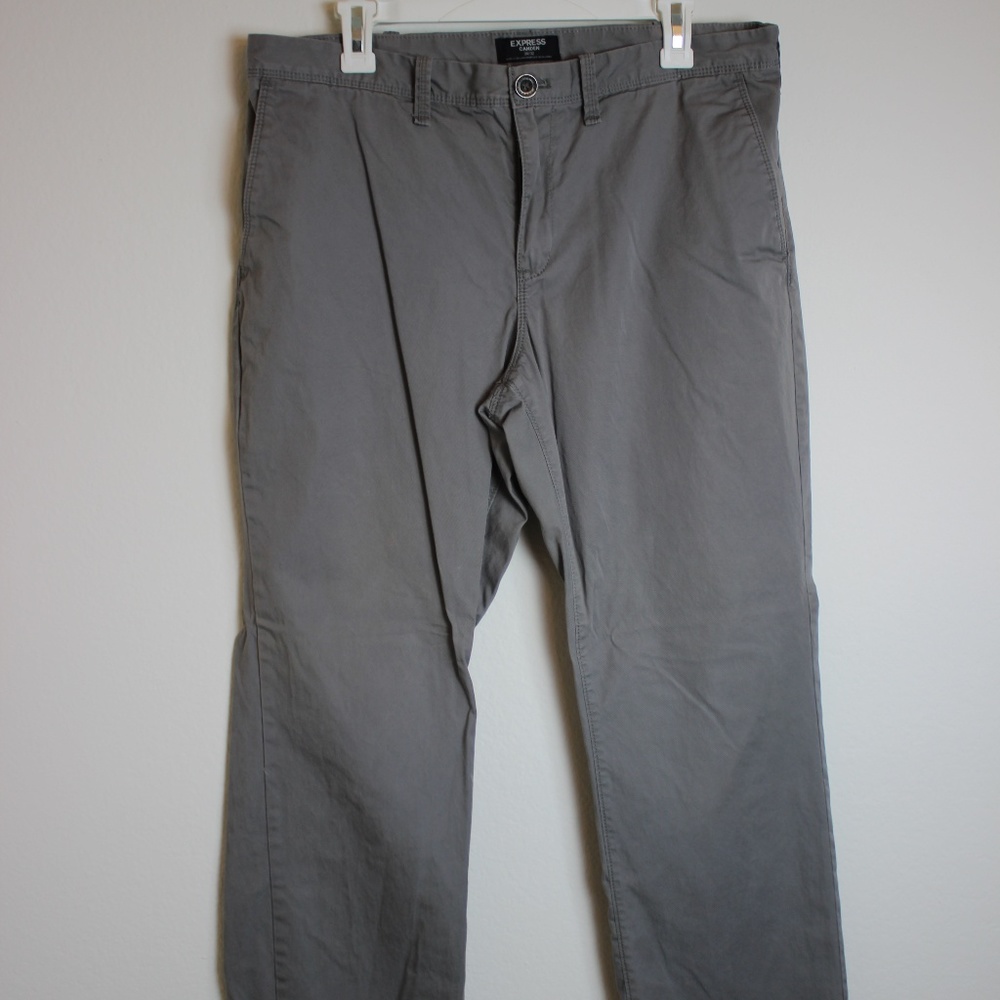 Express Camden casual gray chinos